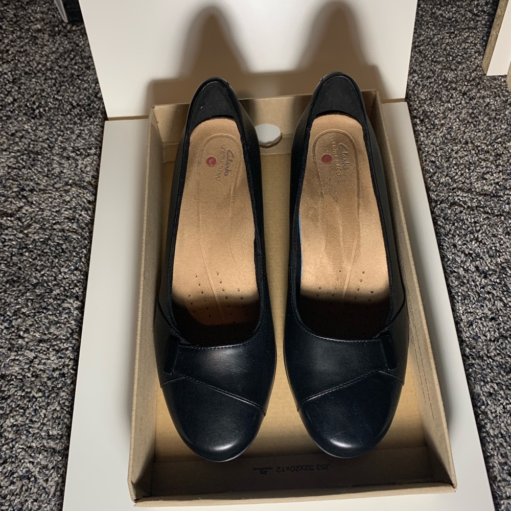 Clark leather heels